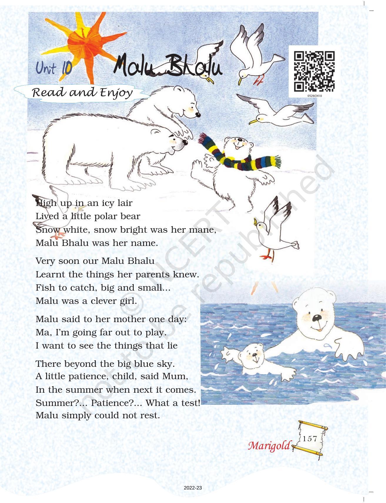 NCERT Book for Class 5 English Chapter 10 Malu Bhalu - Page 1
