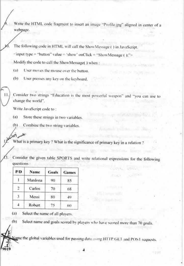 Kerala Plus Two 2018 Computer Science Question Paper - Page 4