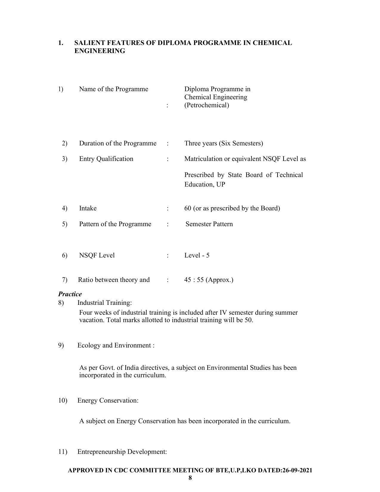 SYLLABUS FOR SEMESTER SYSTEM EFFECTIVE FROM (2021-2022) - CHEMICAL ENGINEERING (PETRO CHEMICAL) - Page 8
