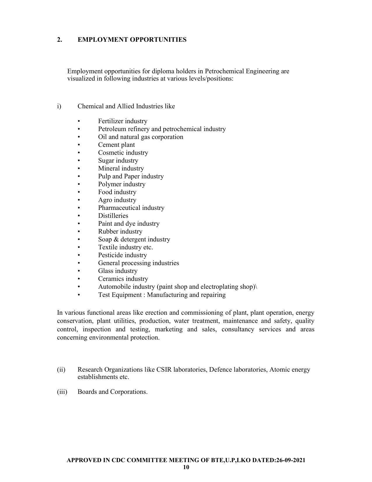 SYLLABUS FOR SEMESTER SYSTEM EFFECTIVE FROM (2021-2022) - CHEMICAL ENGINEERING (PETRO CHEMICAL) - Page 10