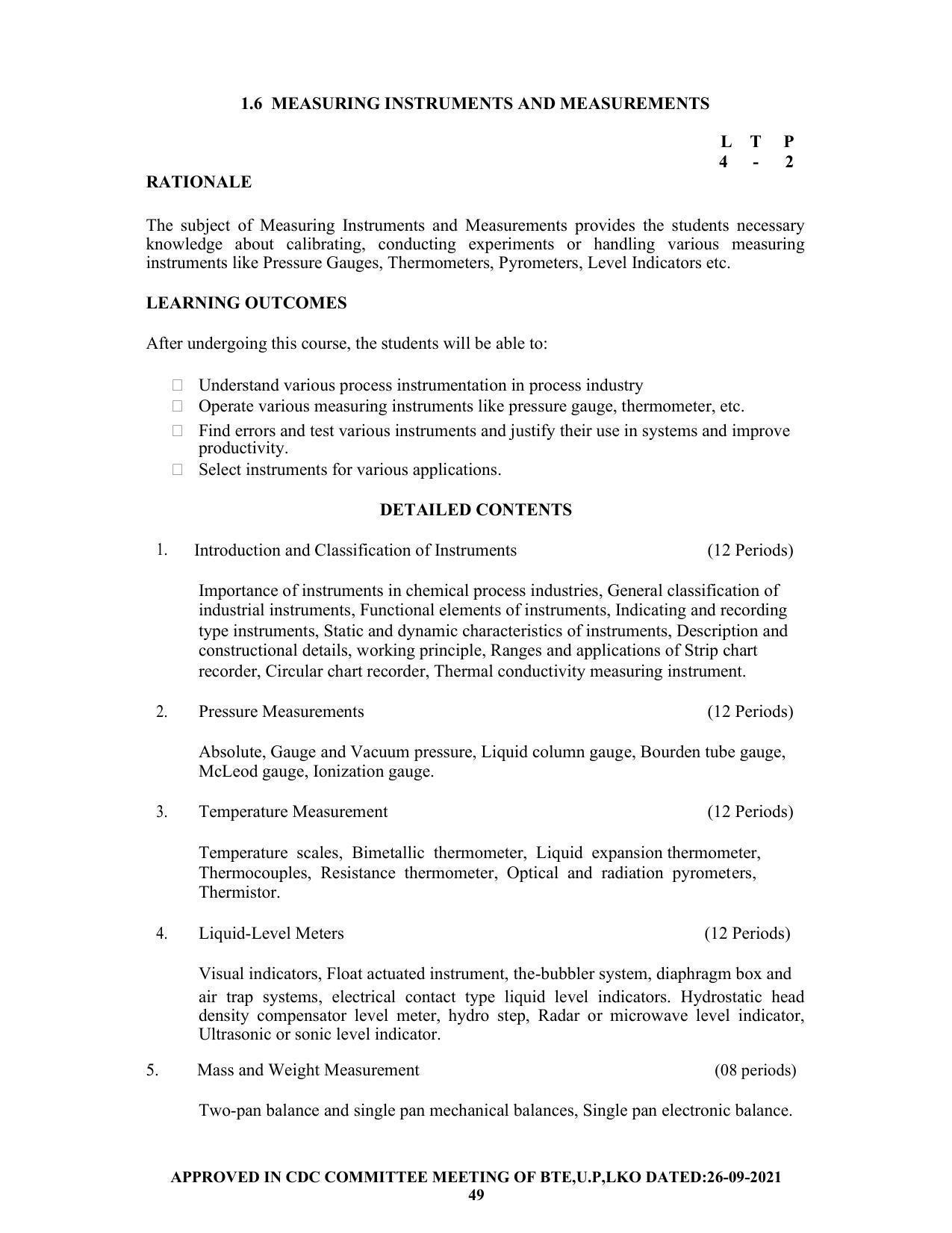 SYLLABUS FOR SEMESTER SYSTEM EFFECTIVE FROM (2021-2022) - CHEMICAL ENGINEERING (PETRO CHEMICAL) - Page 49