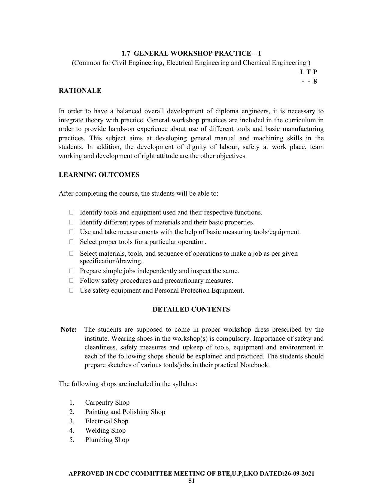 SYLLABUS FOR SEMESTER SYSTEM EFFECTIVE FROM (2021-2022) - CHEMICAL ENGINEERING (PETRO CHEMICAL) - Page 51