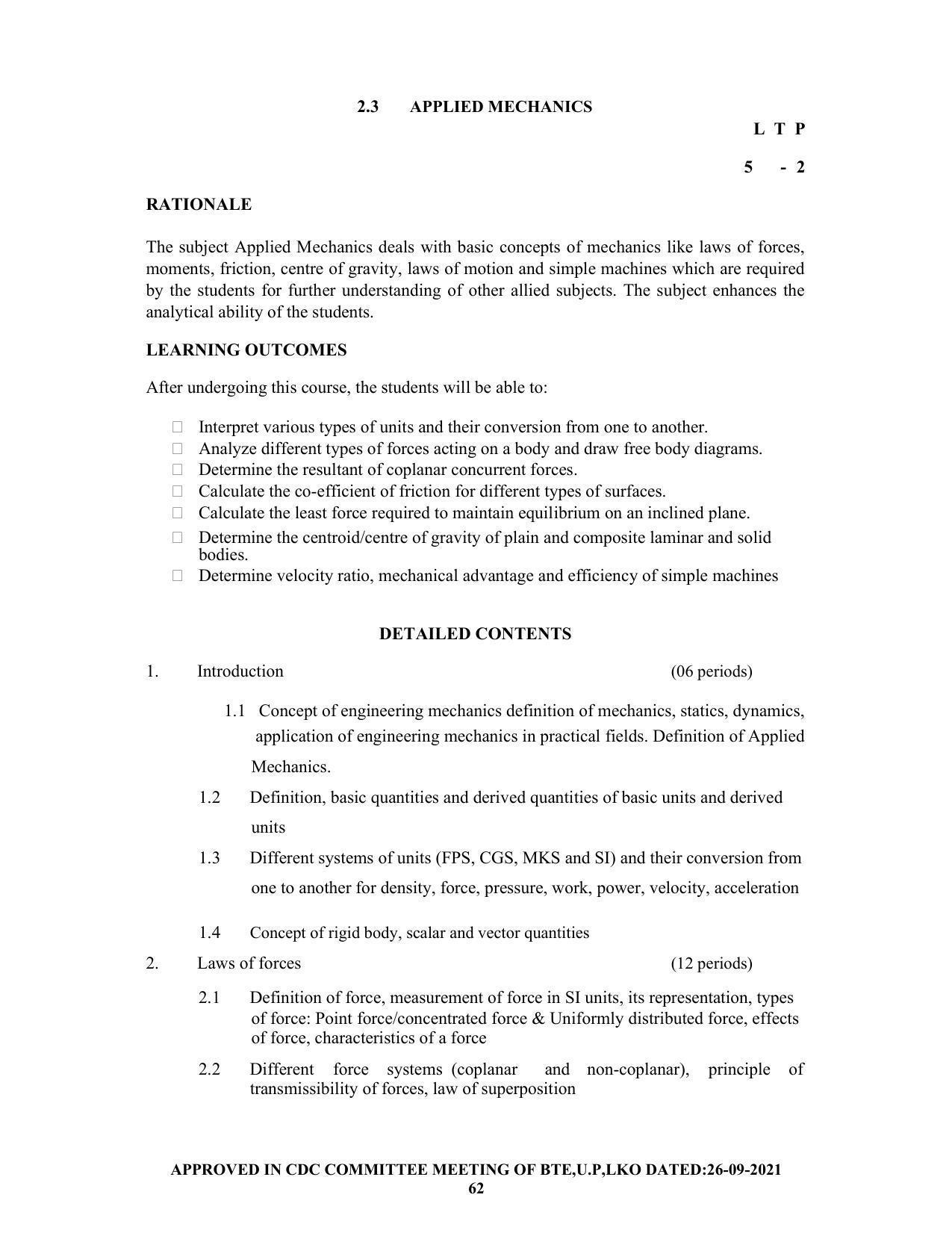 SYLLABUS FOR SEMESTER SYSTEM EFFECTIVE FROM (2021-2022) - CHEMICAL ENGINEERING (PETRO CHEMICAL) - Page 62