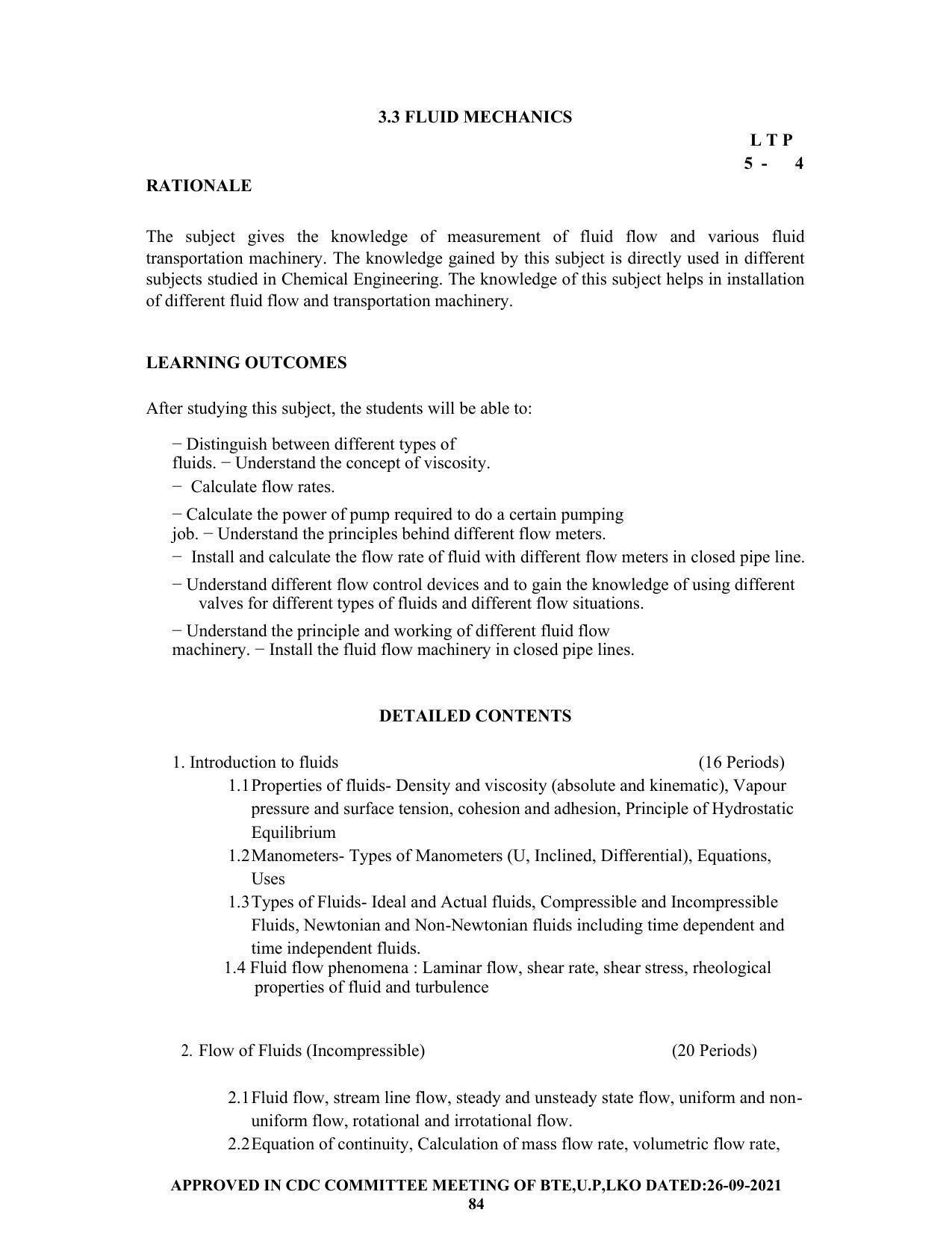 SYLLABUS FOR SEMESTER SYSTEM EFFECTIVE FROM (2021-2022) - CHEMICAL ENGINEERING (PETRO CHEMICAL) - Page 84