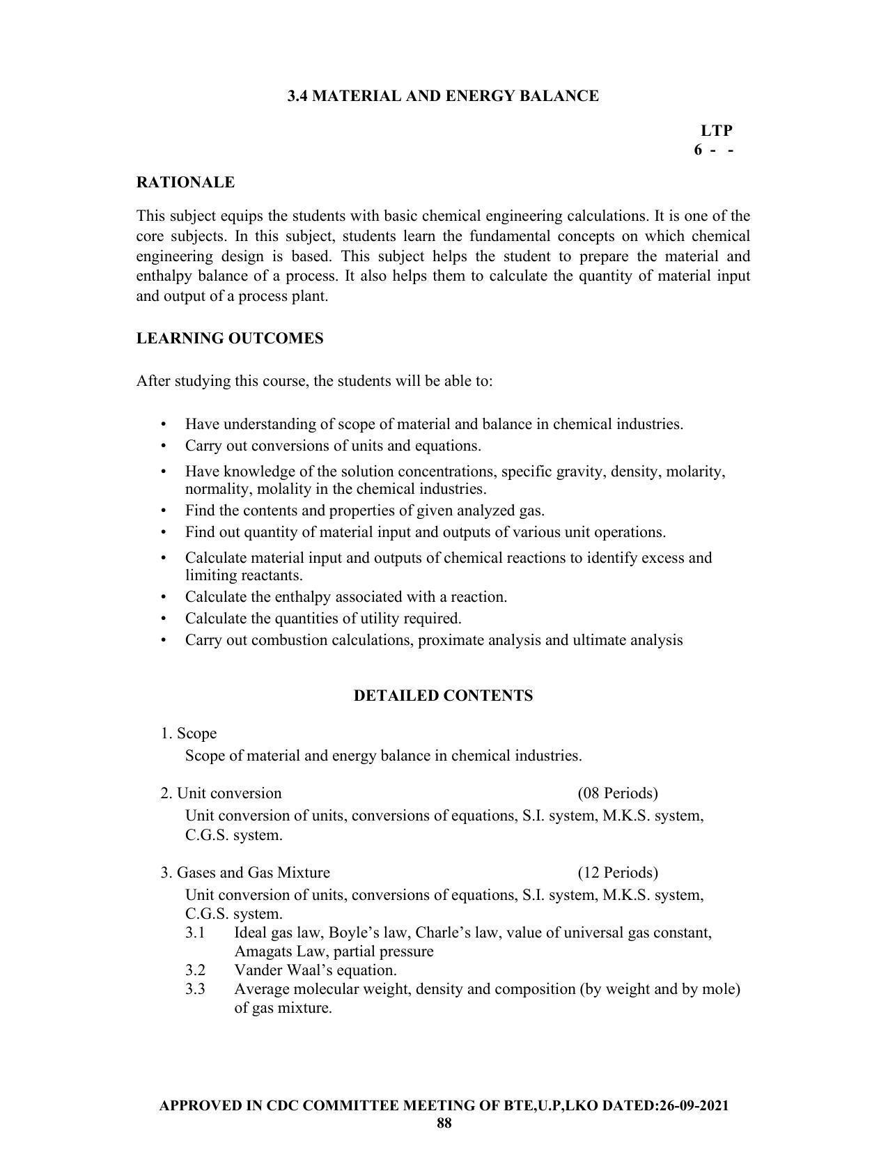 SYLLABUS FOR SEMESTER SYSTEM EFFECTIVE FROM (2021-2022) - CHEMICAL ENGINEERING (PETRO CHEMICAL) - Page 88