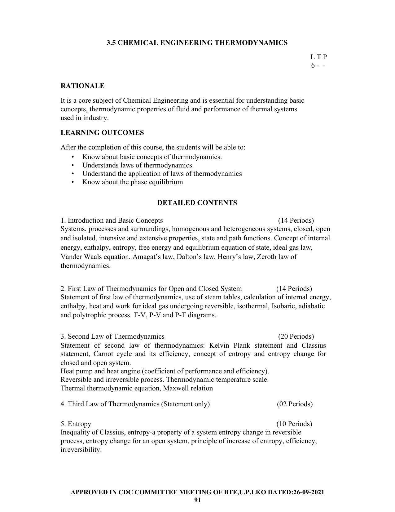 SYLLABUS FOR SEMESTER SYSTEM EFFECTIVE FROM (2021-2022) - CHEMICAL ENGINEERING (PETRO CHEMICAL) - Page 91