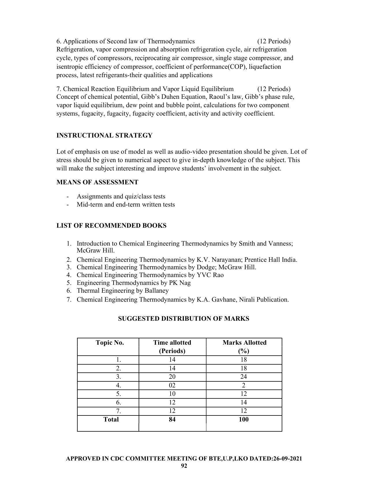 SYLLABUS FOR SEMESTER SYSTEM EFFECTIVE FROM (2021-2022) - CHEMICAL ENGINEERING (PETRO CHEMICAL) - Page 92