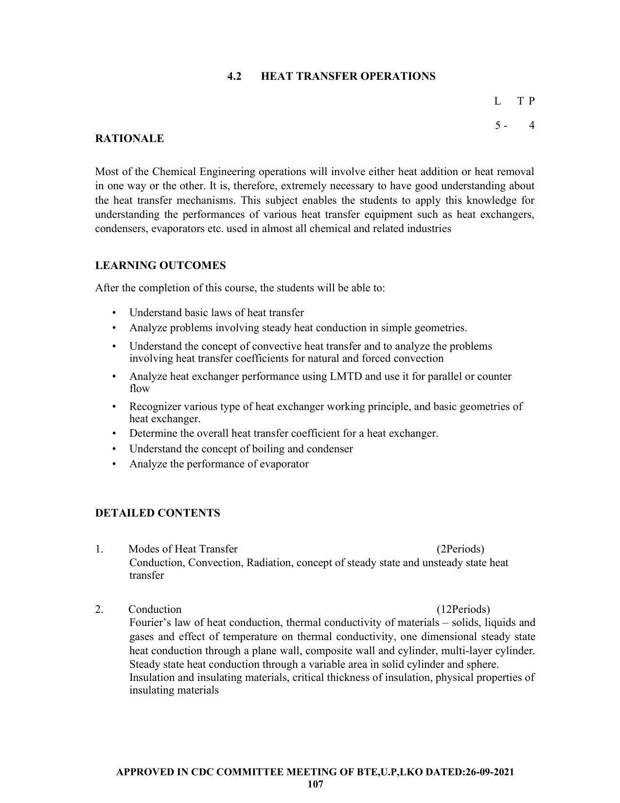 SYLLABUS FOR SEMESTER SYSTEM EFFECTIVE FROM (2021-2022) - CHEMICAL ENGINEERING (PETRO CHEMICAL) - Page 107