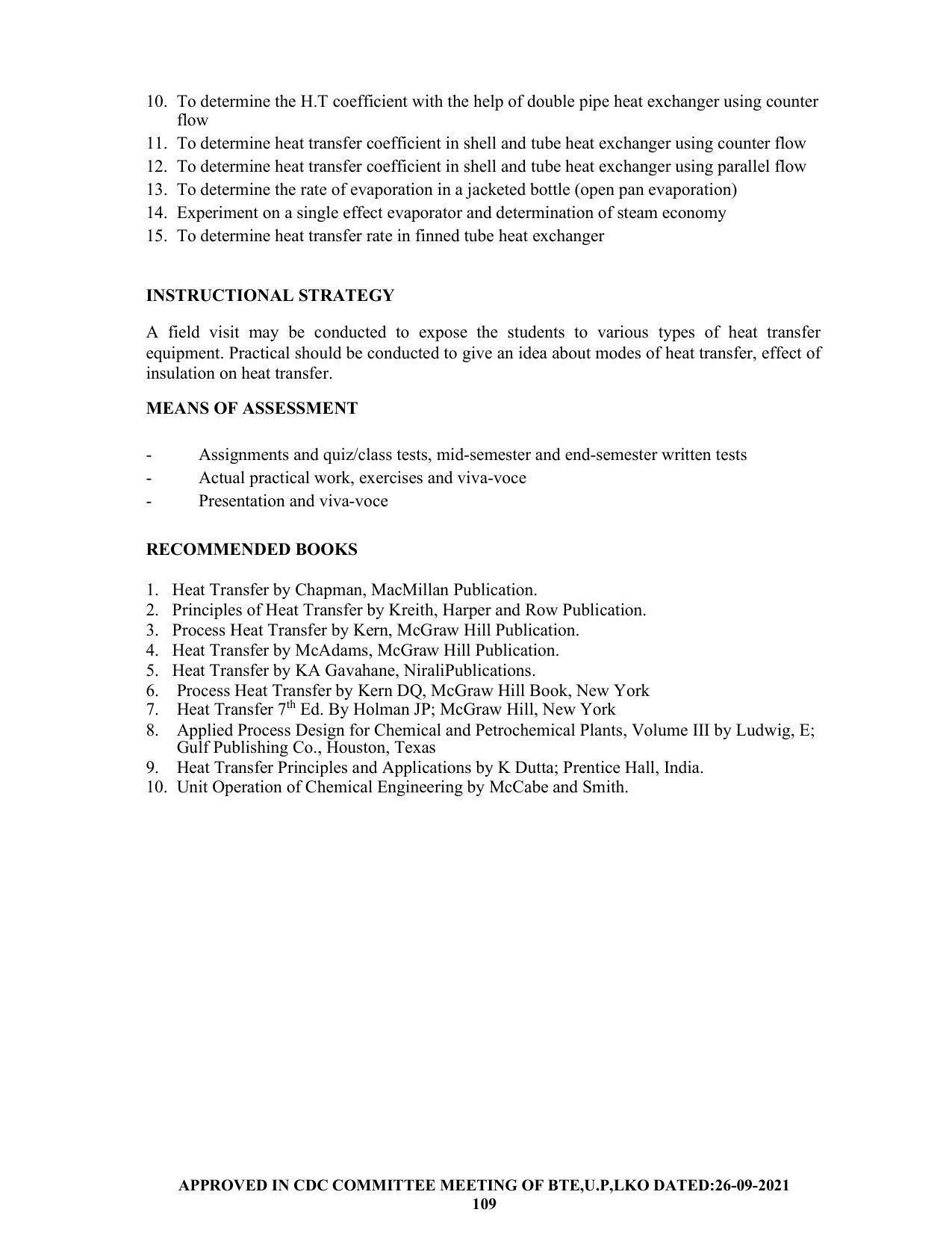SYLLABUS FOR SEMESTER SYSTEM EFFECTIVE FROM (2021-2022) - CHEMICAL ENGINEERING (PETRO CHEMICAL) - Page 109