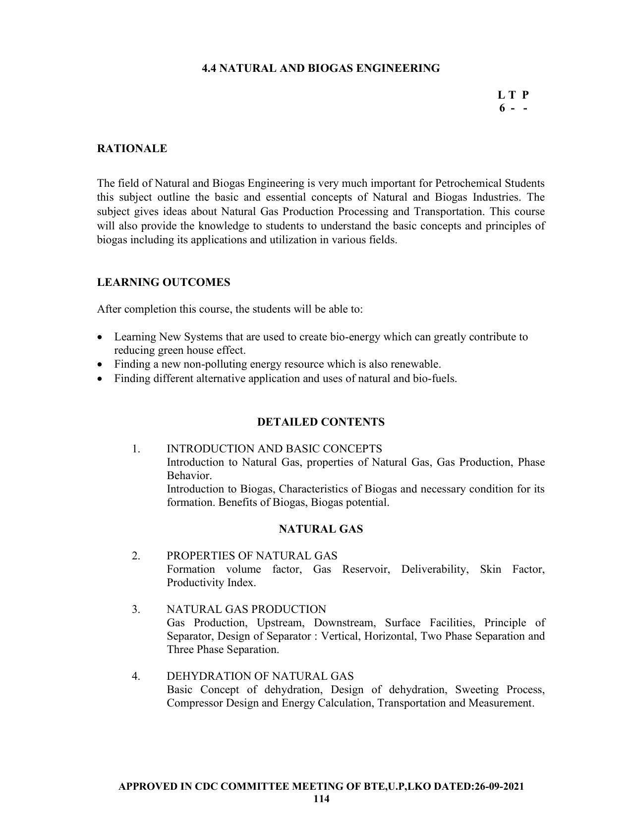 SYLLABUS FOR SEMESTER SYSTEM EFFECTIVE FROM (2021-2022) - CHEMICAL ENGINEERING (PETRO CHEMICAL) - Page 114