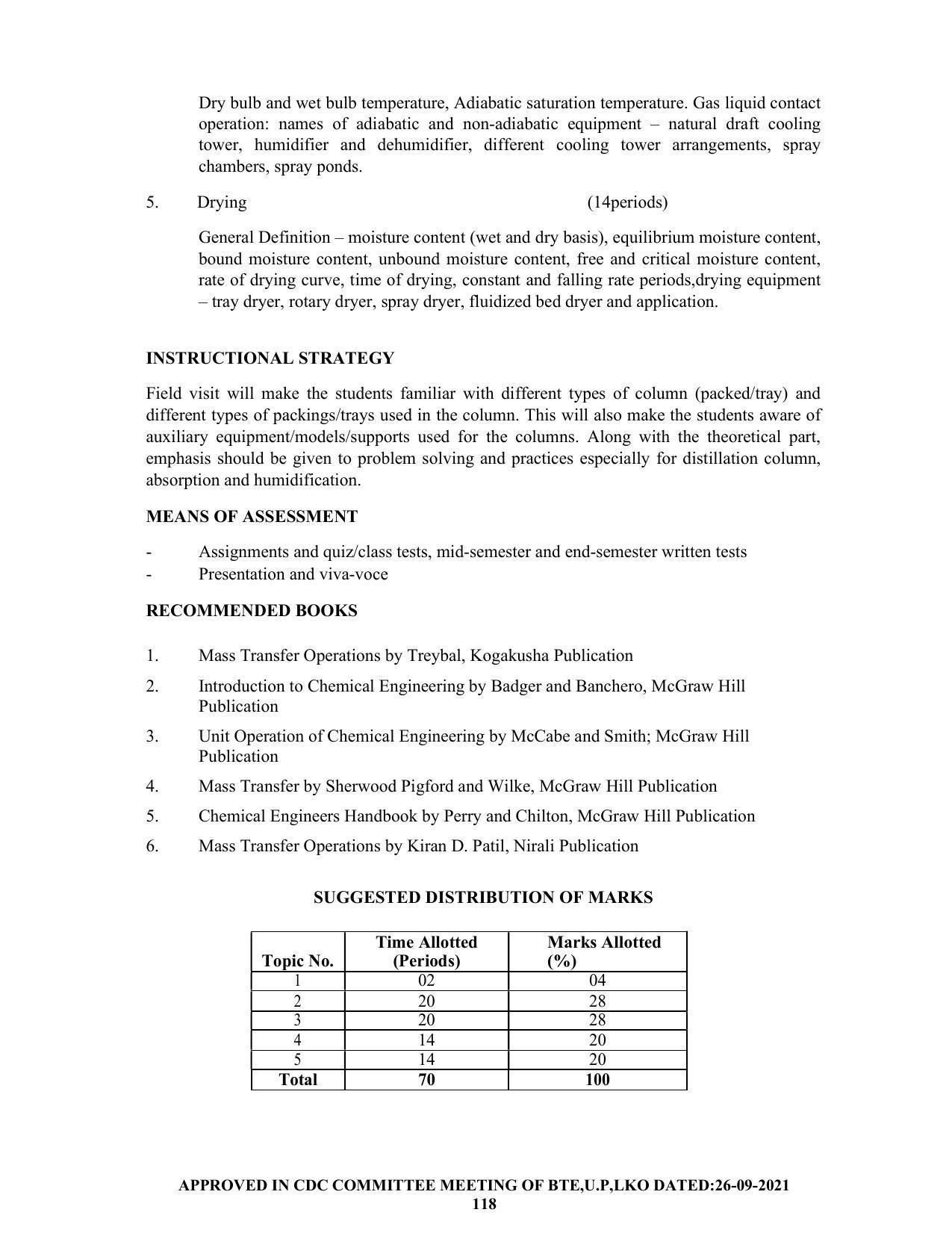 SYLLABUS FOR SEMESTER SYSTEM EFFECTIVE FROM (2021-2022) - CHEMICAL ENGINEERING (PETRO CHEMICAL) - Page 118