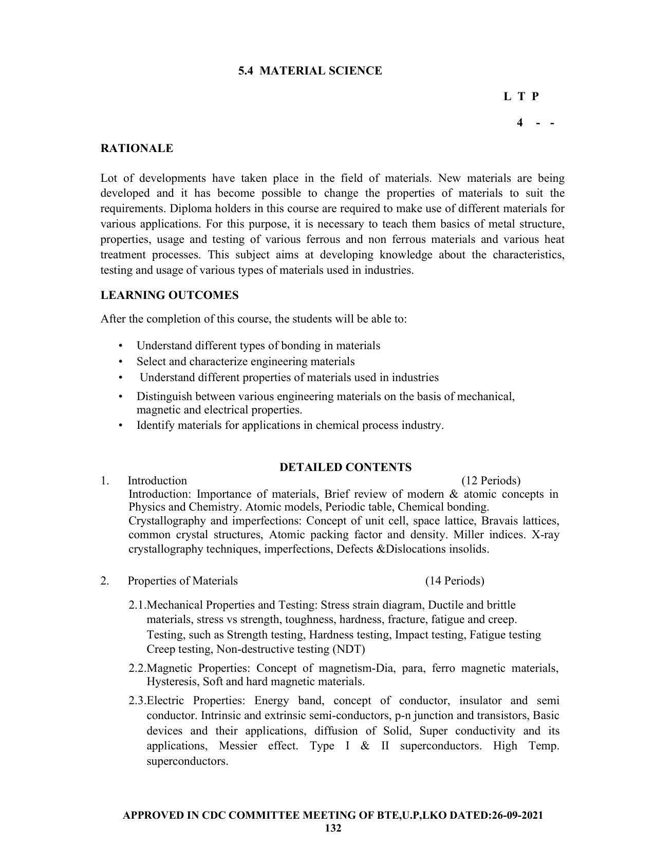SYLLABUS FOR SEMESTER SYSTEM EFFECTIVE FROM (2021-2022) - CHEMICAL ENGINEERING (PETRO CHEMICAL) - Page 132