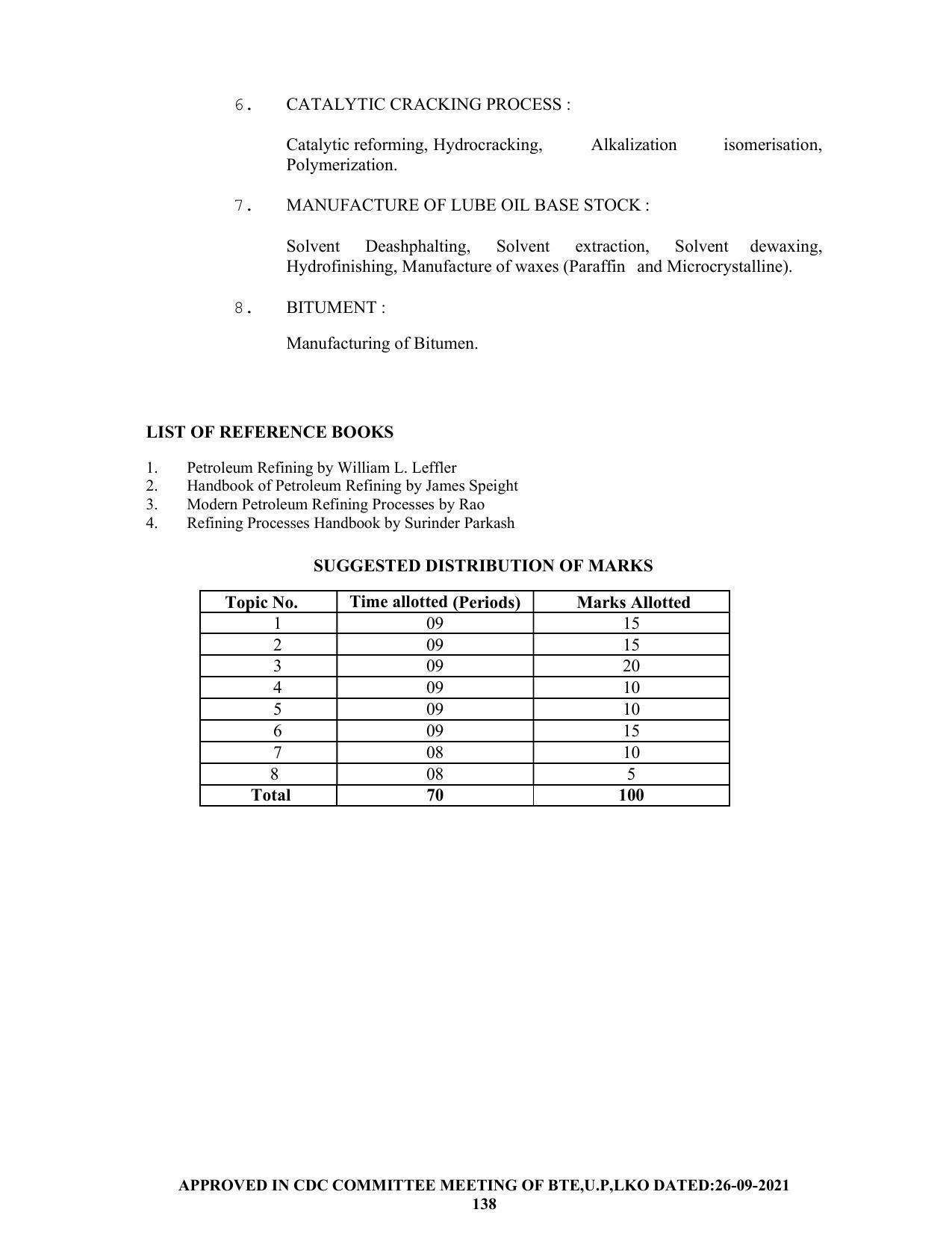 SYLLABUS FOR SEMESTER SYSTEM EFFECTIVE FROM (2021-2022) - CHEMICAL ENGINEERING (PETRO CHEMICAL) - Page 138