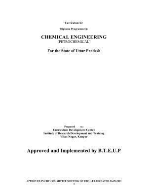 SYLLABUS FOR SEMESTER SYSTEM EFFECTIVE FROM (2021-2022) - CHEMICAL ENGINEERING (PETRO CHEMICAL)