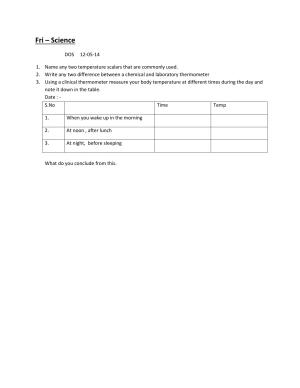 CBSE Worksheets for Class 7 Science Temperature Assignment