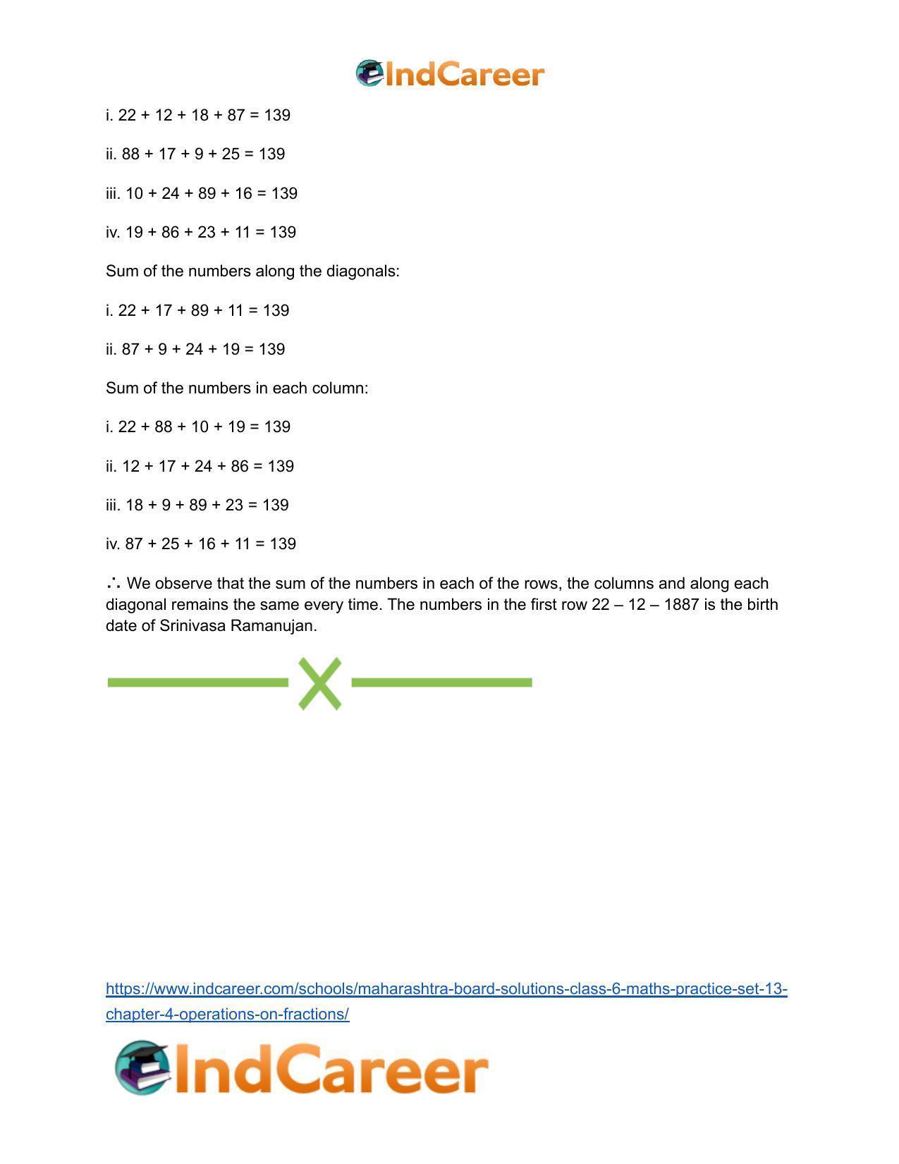Maharashtra Board Solutions Class 6-Maths (Practice Set 13): Chapter 4- Operations on Fractions - Page 5