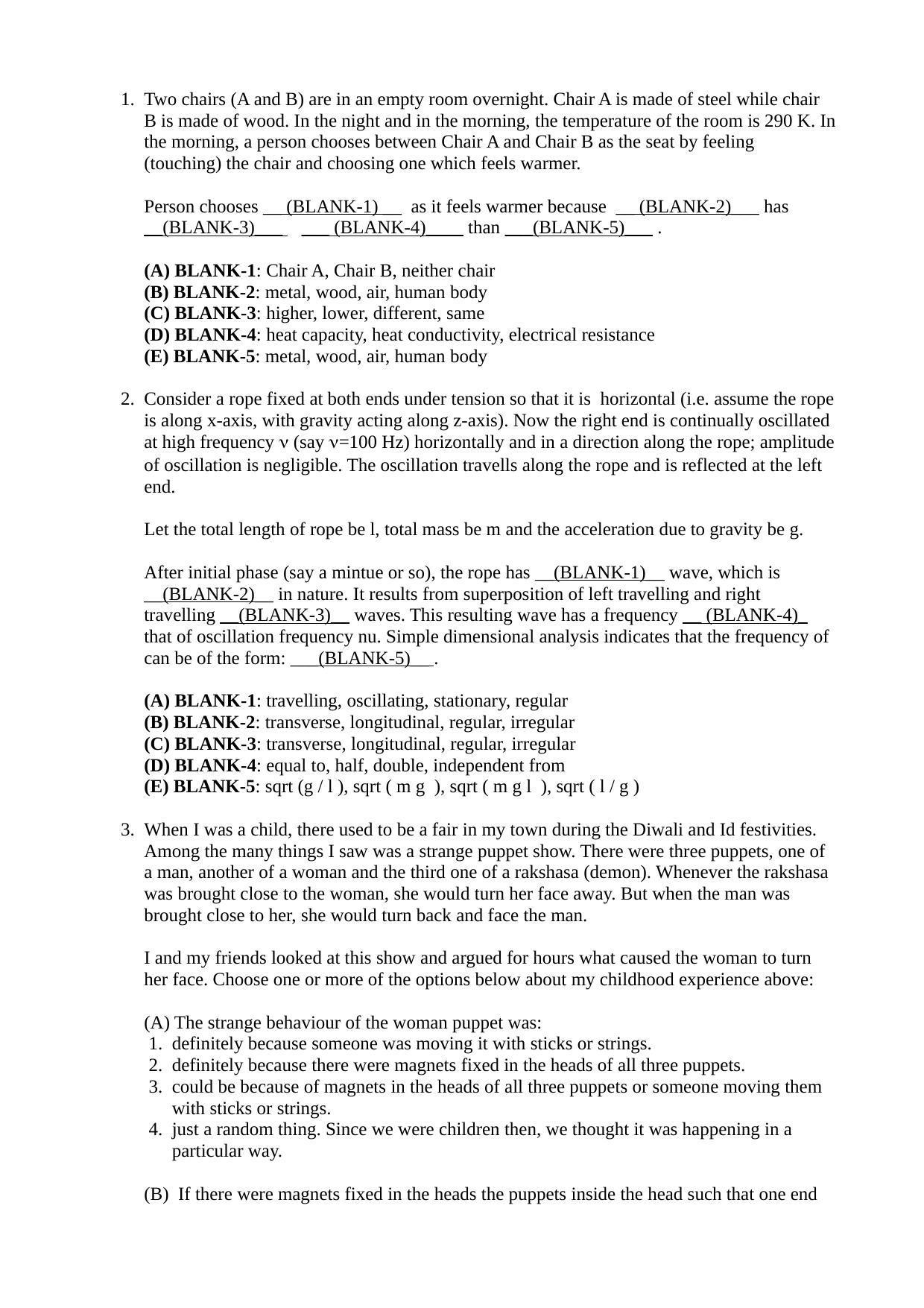 IIITH UGEE REAP Sample Questions - Page 1