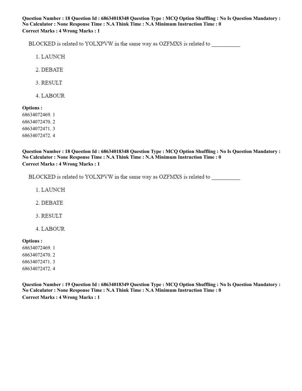 CUET PG 2023: LAQP12 – German(ENG) - Shift 3 (13-06-2023) Question Paper - Page 31