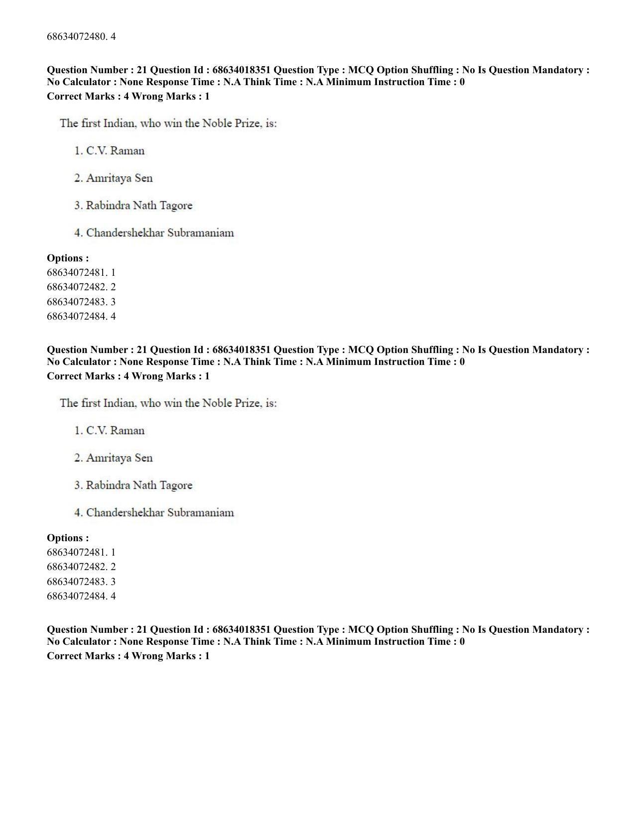 CUET PG 2023: LAQP12 – German(ENG) - Shift 3 (13-06-2023) Question Paper - Page 35
