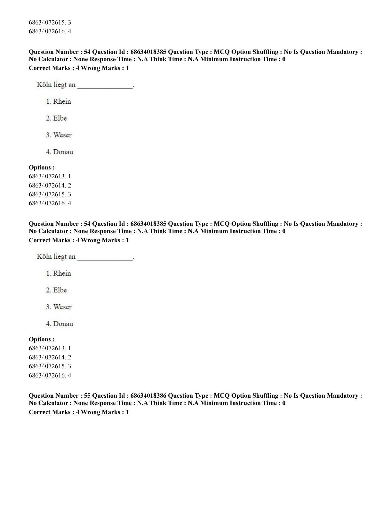 CUET PG 2023: LAQP12 – German(ENG) - Shift 3 (13-06-2023) Question Paper - Page 80