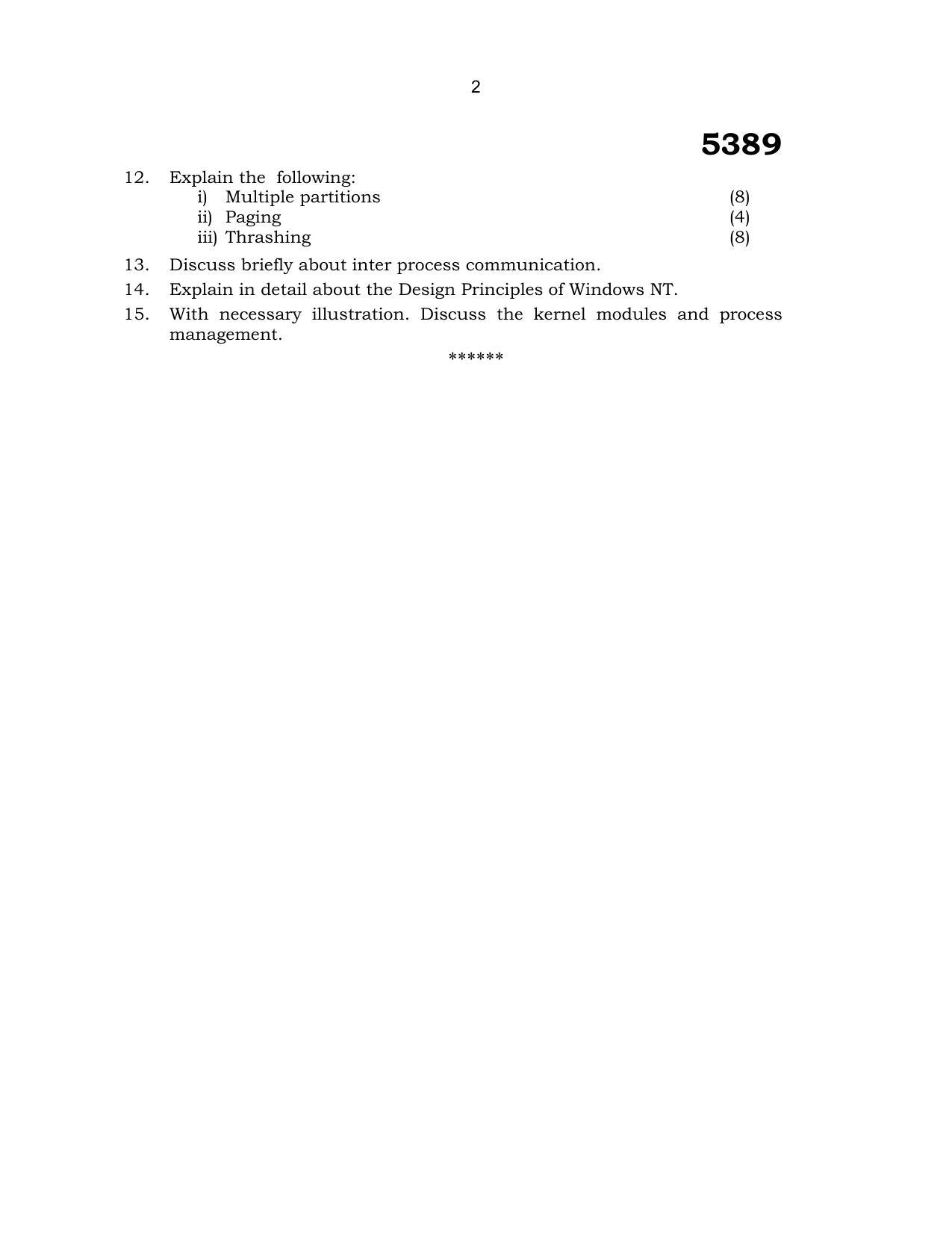 Annamalai University Operating Systems B.C.A. (OUS) December 2014 Question Papers - Page 2