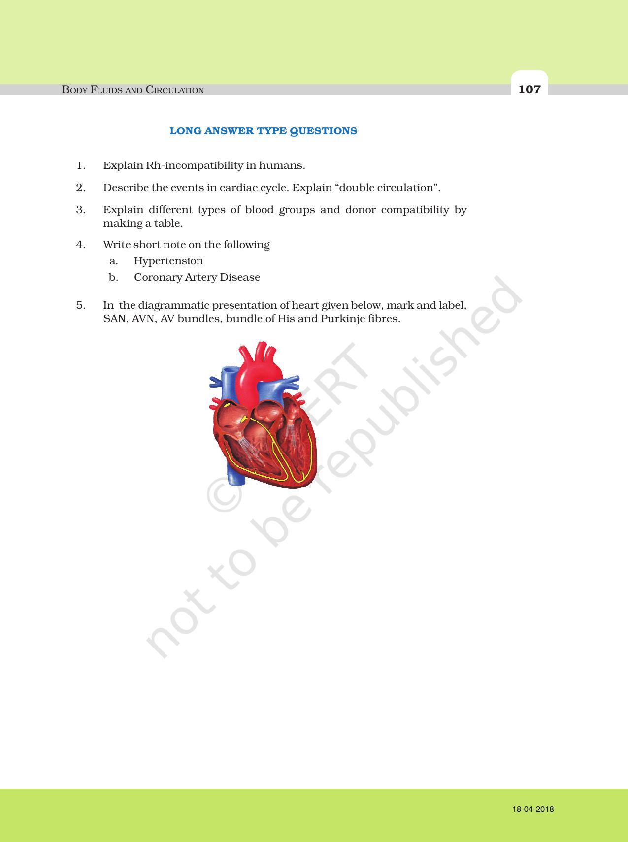 NCERT Exemplar Book for Class 11 Biology: Chapter 18 Body Fluids and Circulation - Page 7