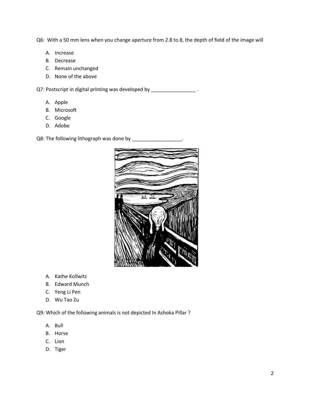CEED 2014 Question Paper - Page 3