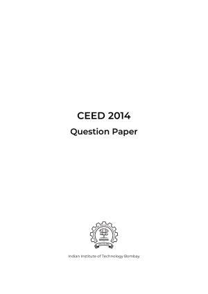 CEED 2014 Question Paper