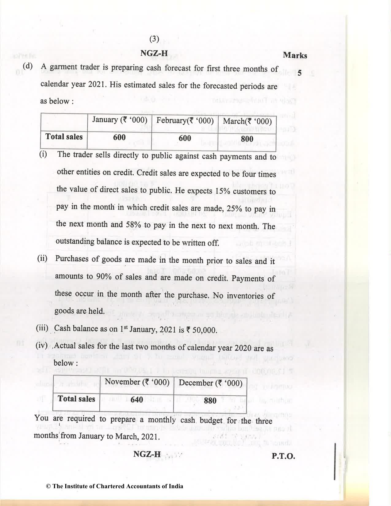 CA Inter Dec 2021 Question Paper - Paper 8 – Financial Management & Economics for Finance - Page 3