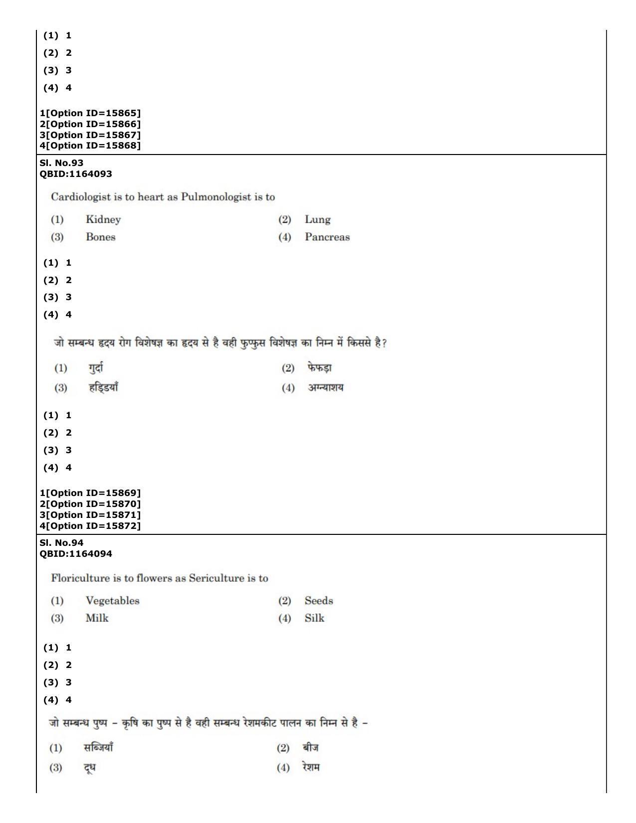 CUET (PG) 2022: PGQP-40 General (06-09-2022) Question Paper - Page 74
