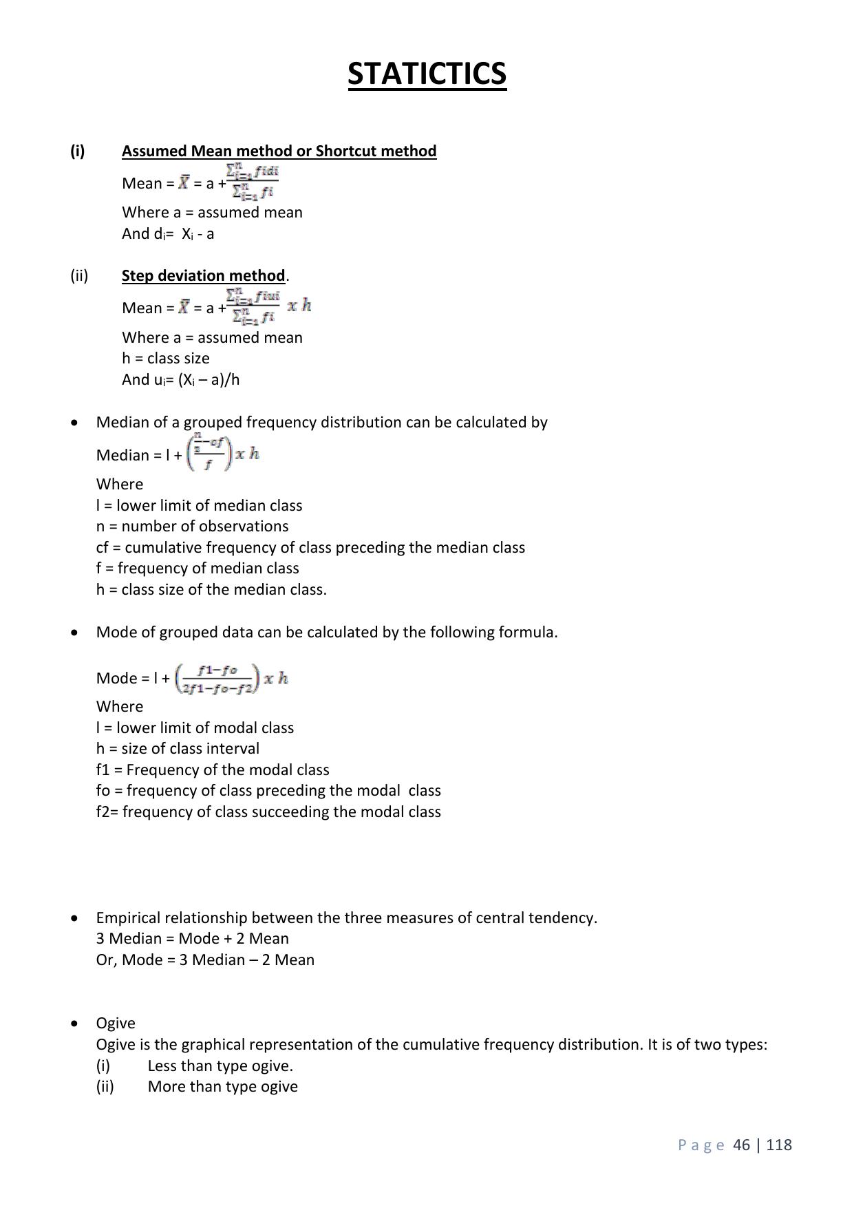 CBSE Worksheets for Class 10 Maths Statistics Assignment 7 - Page 1