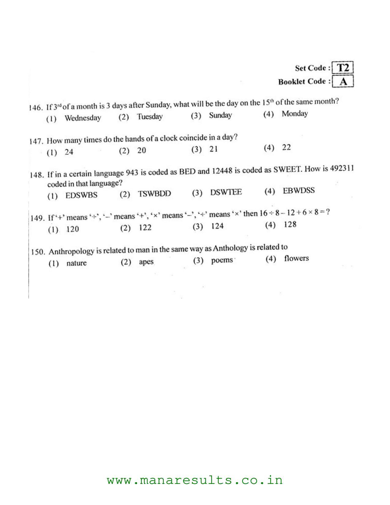 AP ECET 2016 BSC Mathematics Old Previous Question Papers - Page 22