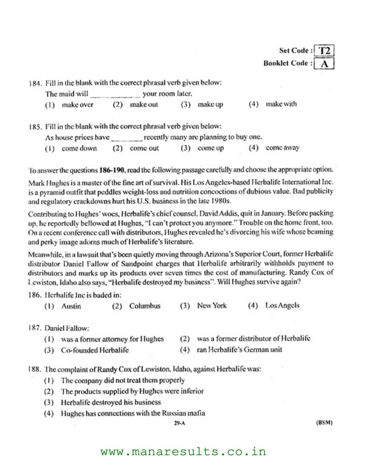 AP ECET 2016 BSC Mathematics Old Previous Question Papers - Page 30