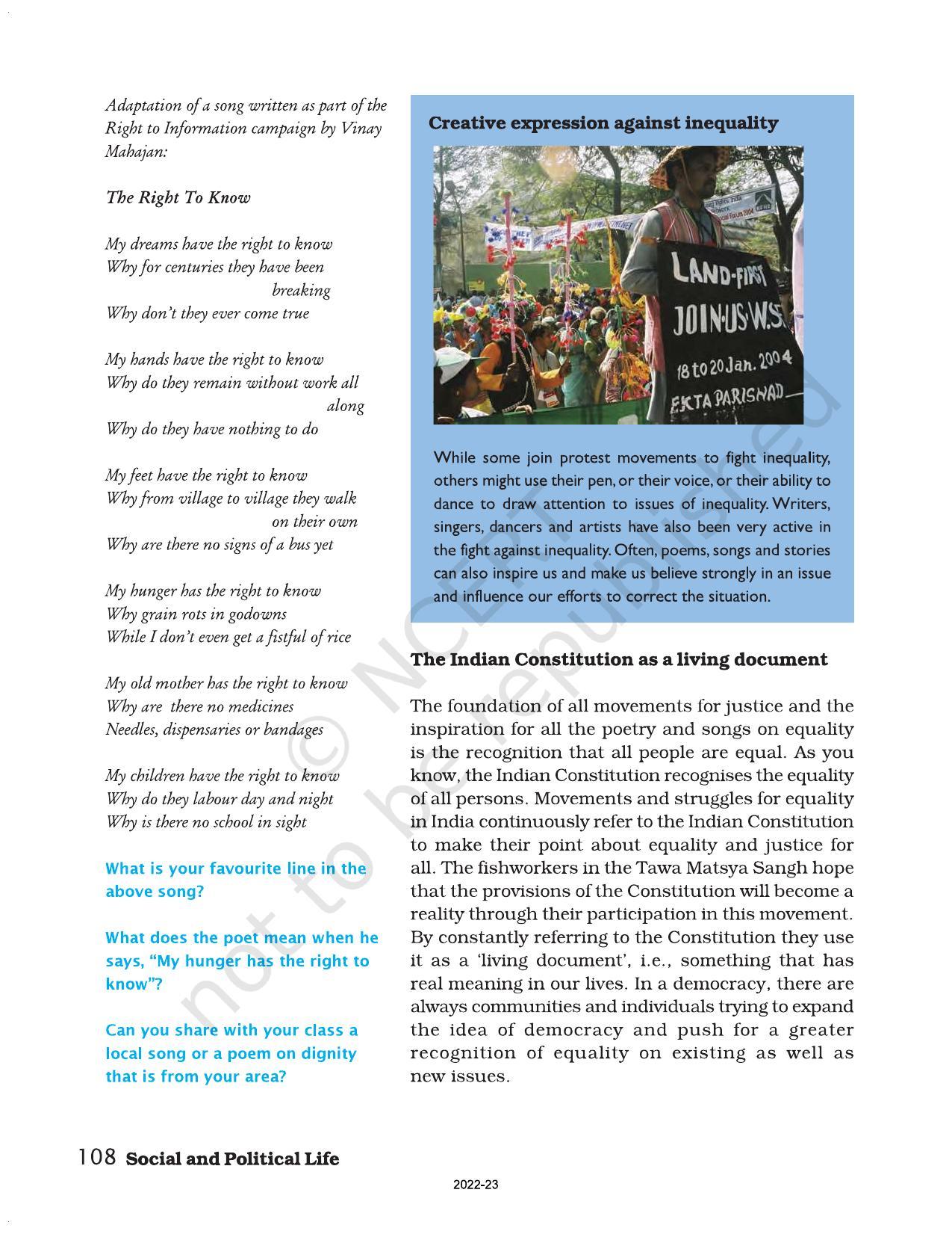 NCERT Book for Class 7 Social Science(Civics): Chapter 9-Struggles for Equality - Page 7