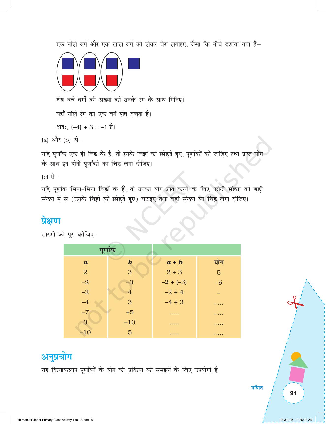 NCERT Laboratory Manuals for Class VI to VIII गणित - कक्षा (VI-VIII) के लिए क्रियाकलाप (1 - 27) - Page 31