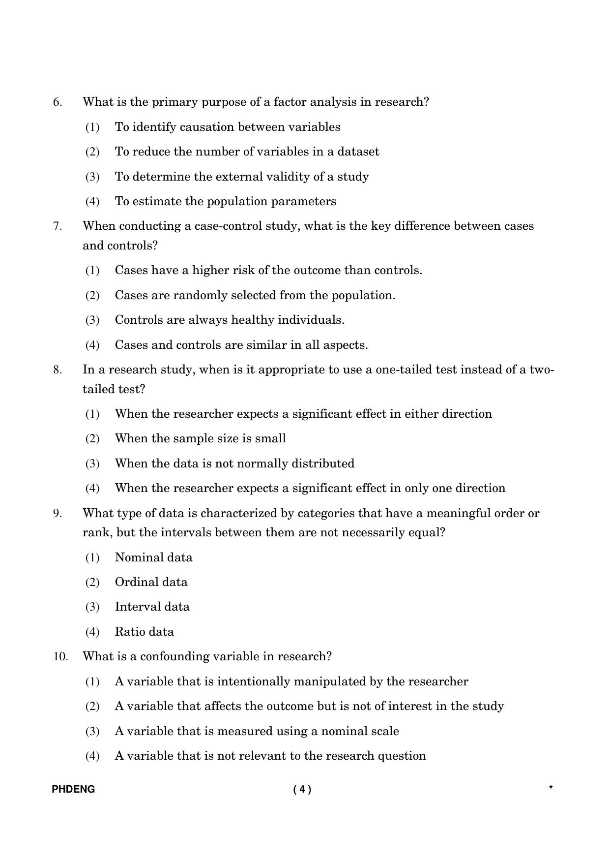 IGNOU PhD Entrance Test Ph. D. (English) Entrance Test, July, 2023 Question Paper - Page 5