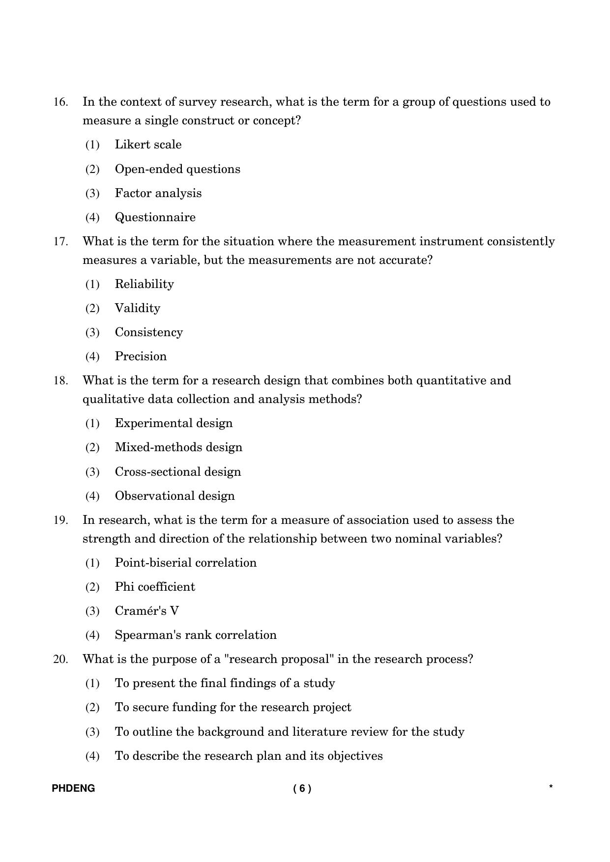 IGNOU PhD Entrance Test Ph. D. (English) Entrance Test, July, 2023 Question Paper - Page 7