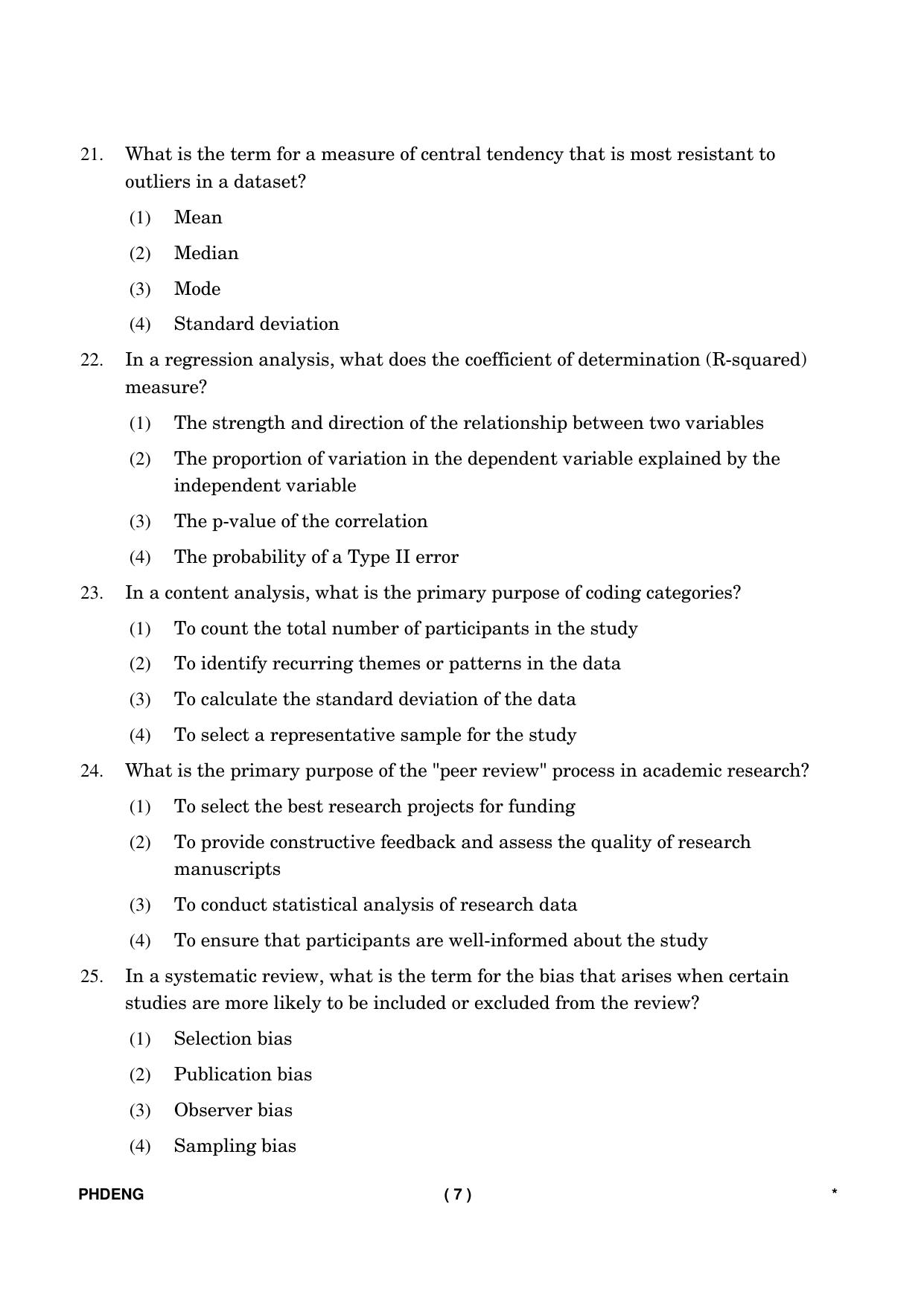 IGNOU PhD Entrance Test Ph. D. (English) Entrance Test, July, 2023 Question Paper - Page 8
