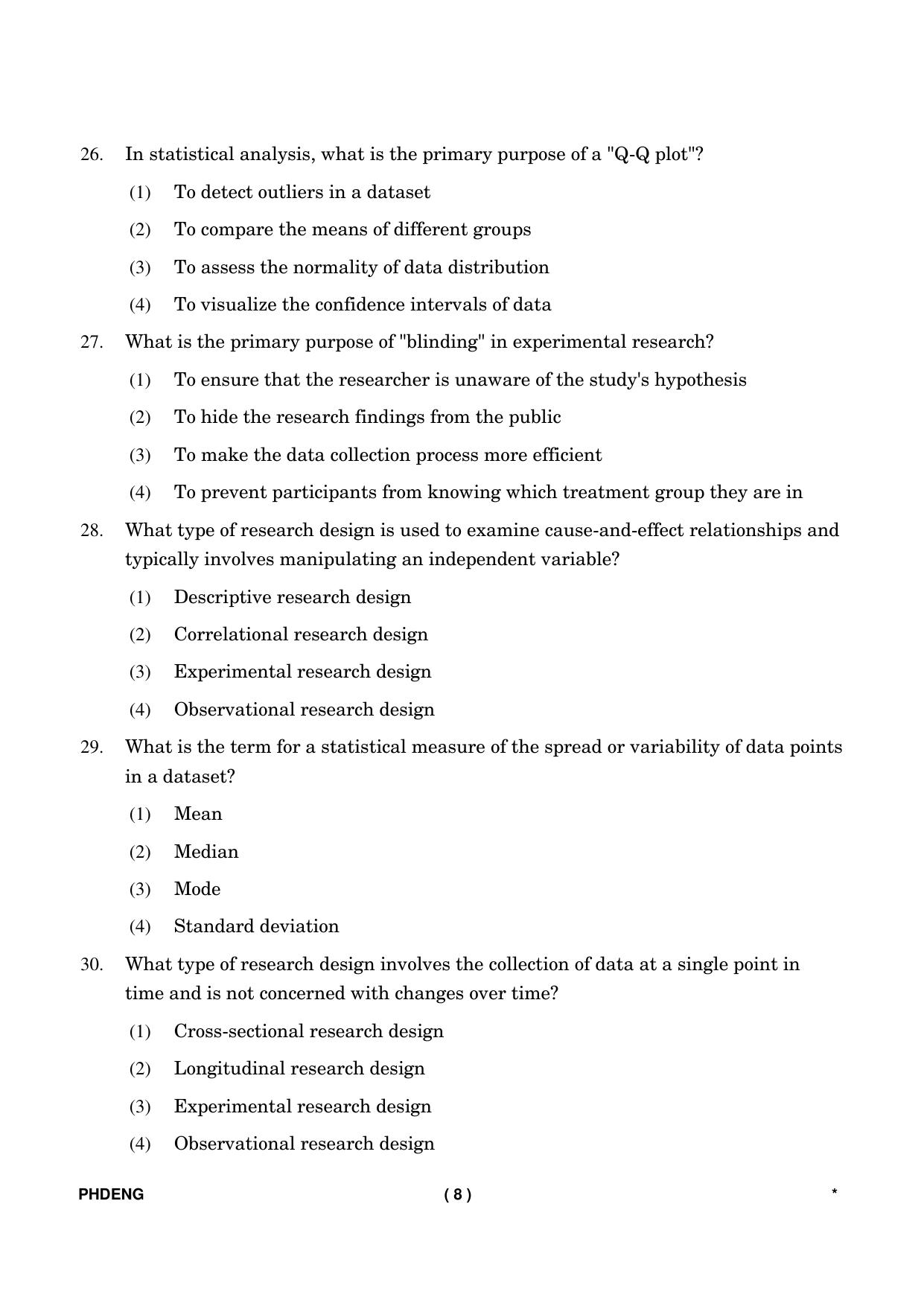 IGNOU PhD Entrance Test Ph. D. (English) Entrance Test, July, 2023 Question Paper - Page 9
