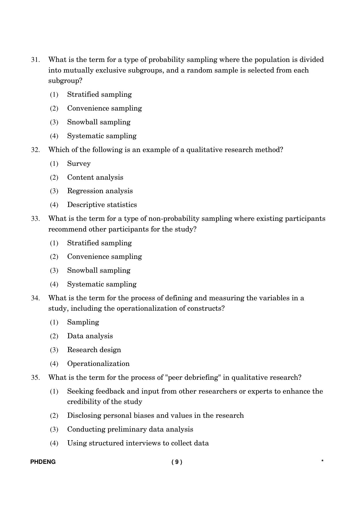 IGNOU PhD Entrance Test Ph. D. (English) Entrance Test, July, 2023 Question Paper - Page 10