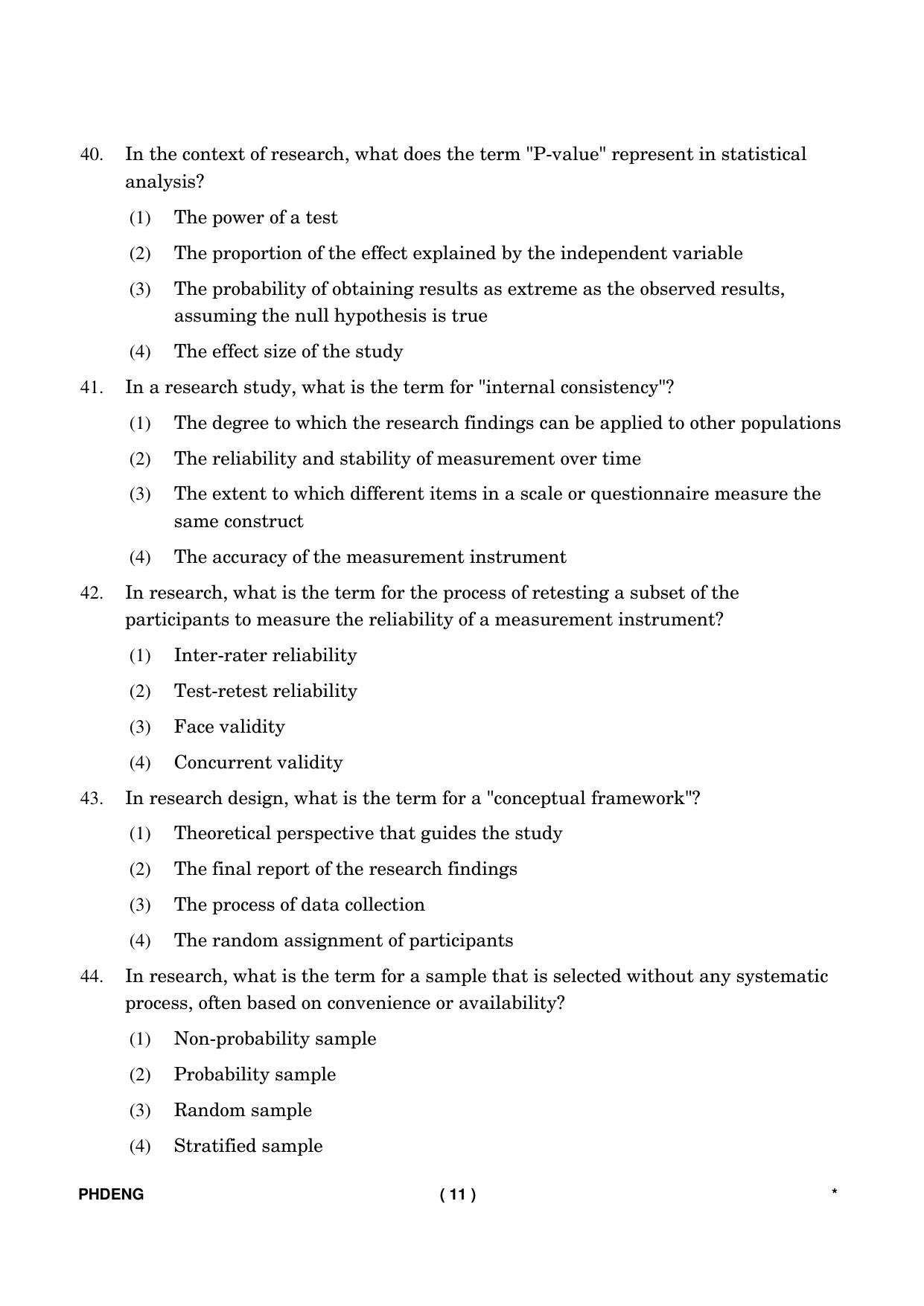 IGNOU PhD Entrance Test Ph. D. (English) Entrance Test, July, 2023 Question Paper - Page 12