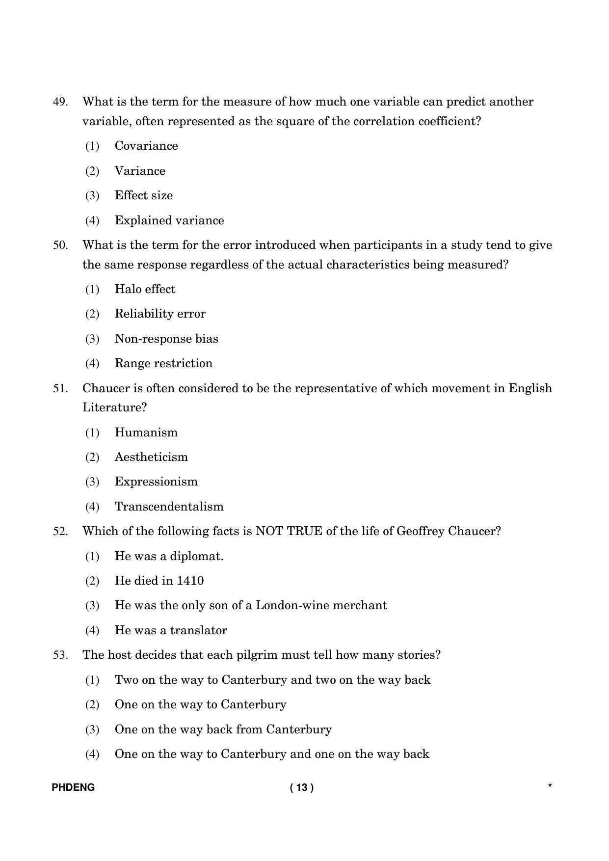 IGNOU PhD Entrance Test Ph. D. (English) Entrance Test, July, 2023 Question Paper - Page 14