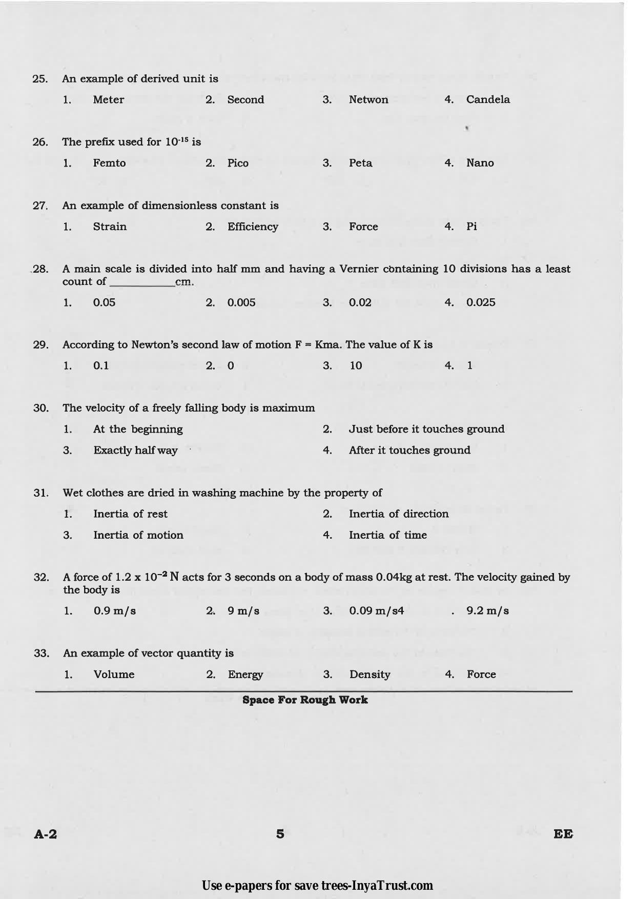 Karnataka Diploma CET- 2015 Electrical and Electronics Engineering Question Paper - Page 5