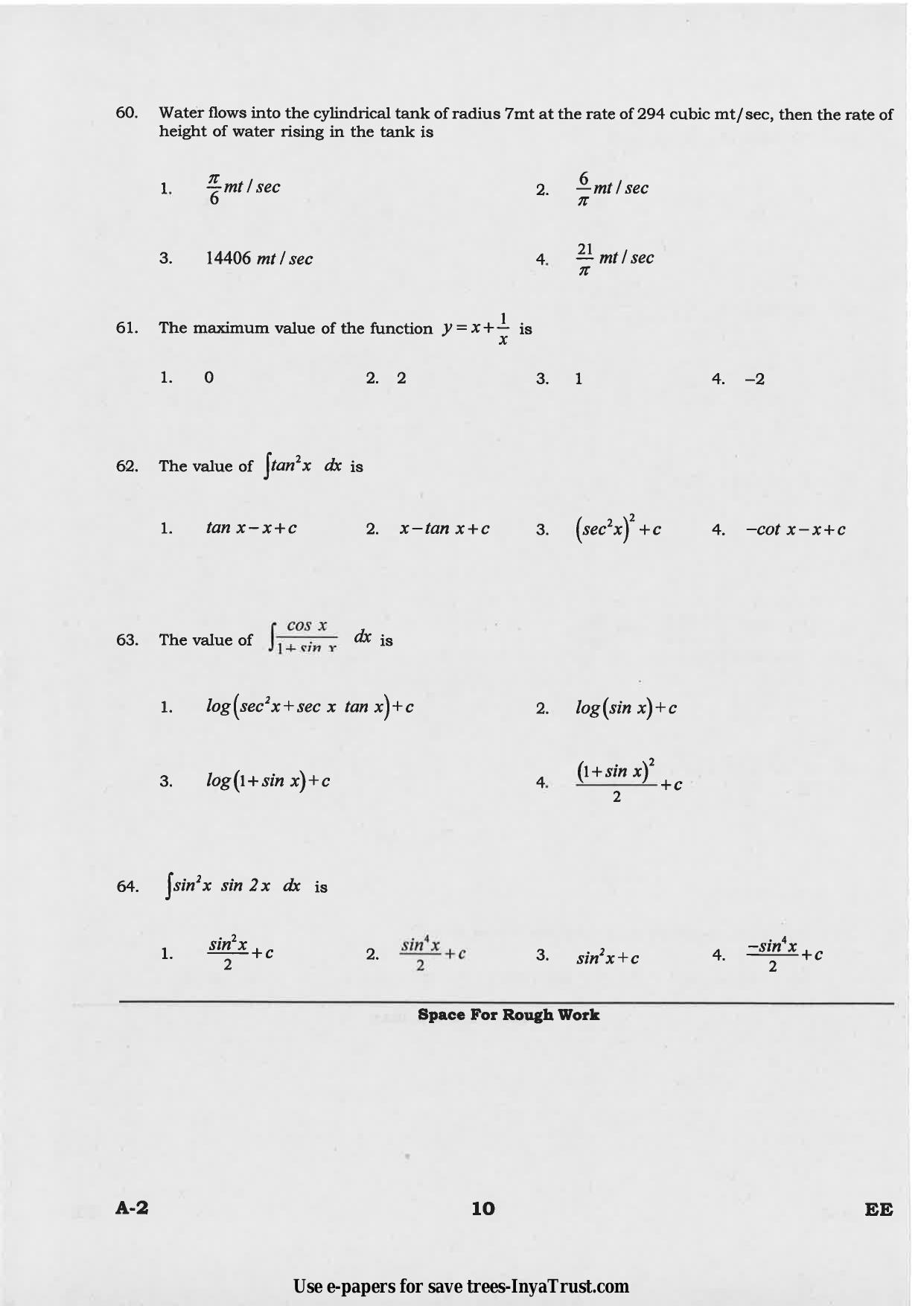Karnataka Diploma CET- 2015 Electrical and Electronics Engineering Question Paper - Page 10