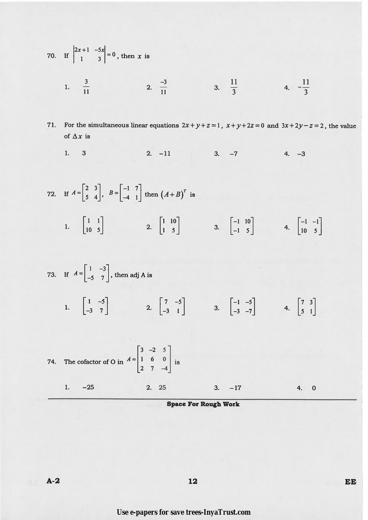 Karnataka Diploma CET- 2015 Electrical and Electronics Engineering Question Paper - Page 12