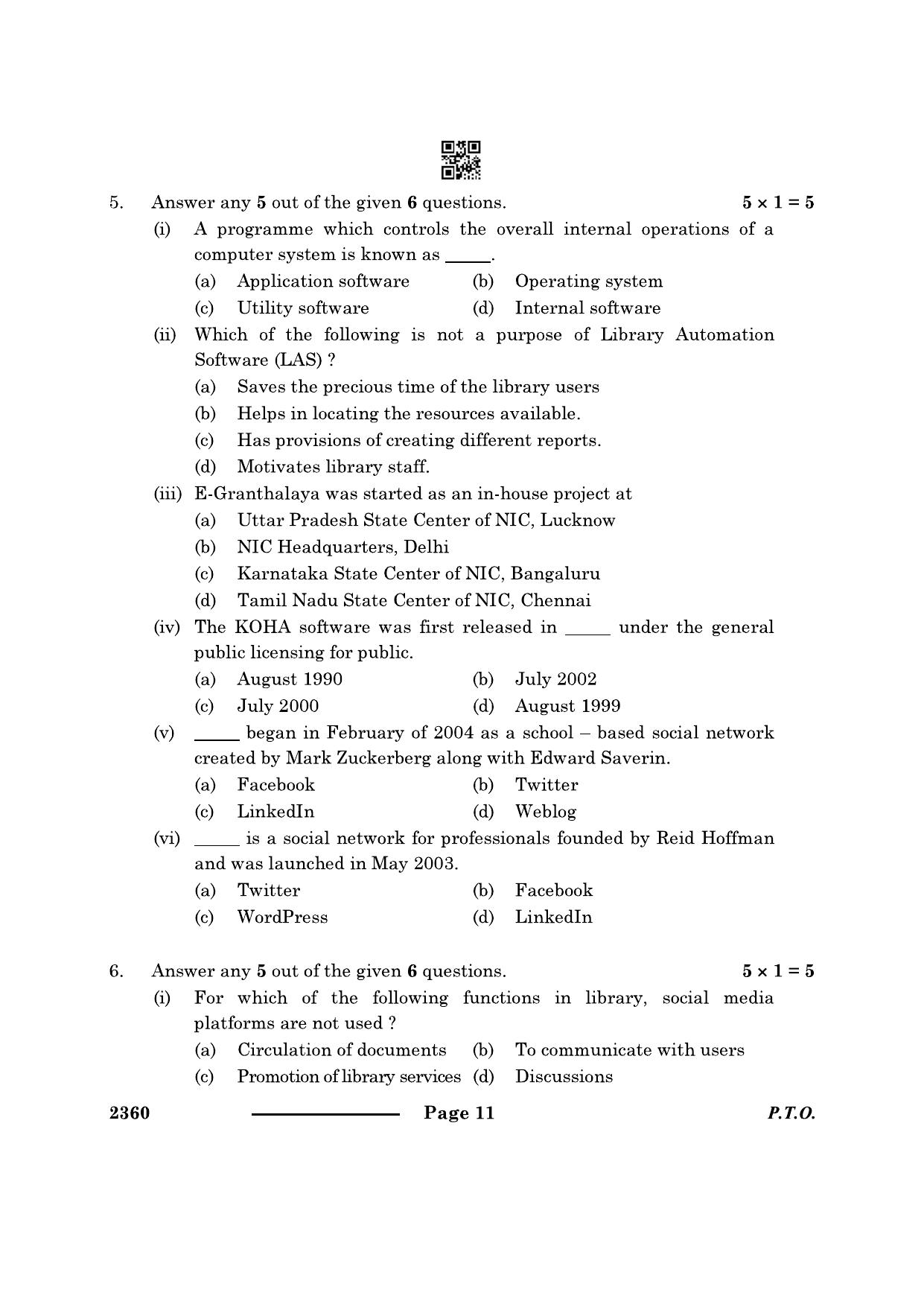 CBSE Class 12 Library & Information Science 2024 Question Paper - Page 11
