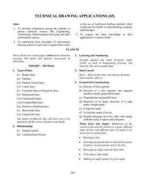 ICSE Technical Drawing Applications Syllabus 2026
