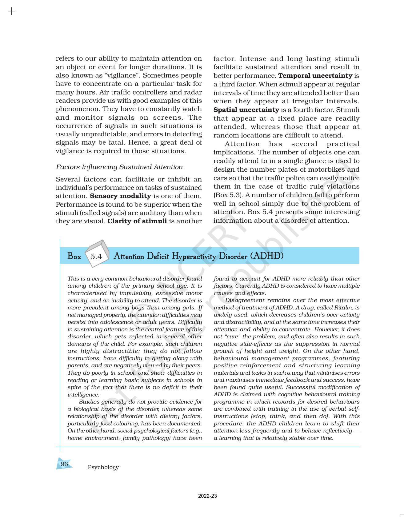 NCERT Book for Class 11 Psychology Chapter 5 Sensory, Attentional, and Perceptual Processes - Page 13