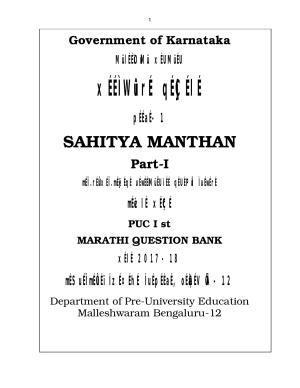 Karnataka 1st PUC Question Bank for Marathi