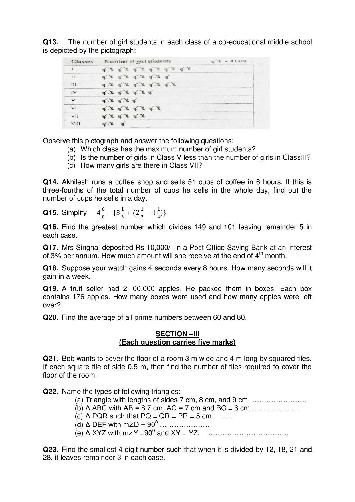 Sainik School Class 6 Question Paper 2016 - Page 2